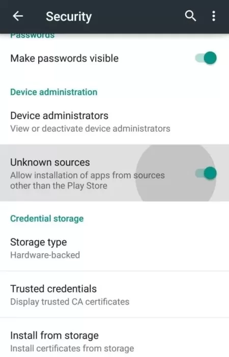 Android Phone &amp; Tablet setup screen